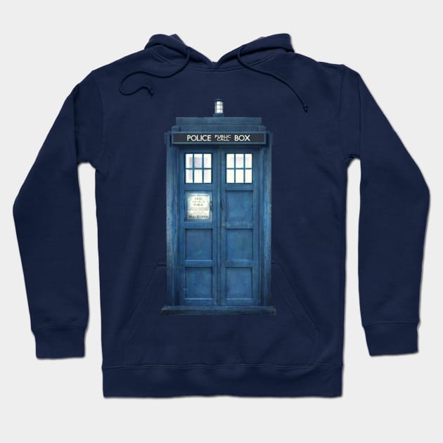 Old Blue Tardis Hoodie by VivianG